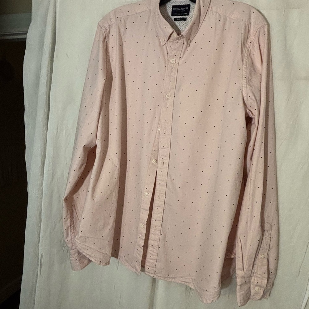 Denim & Flower Light Pink Slim Fit Shirt
